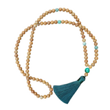 Collier de bois fossilisé, Jade, Lapis lazuli